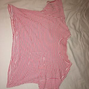 American Apparel red and white striped tee
